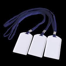  tags and badge holders (blue) 