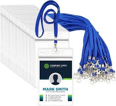  tags and badge holders (blue) 